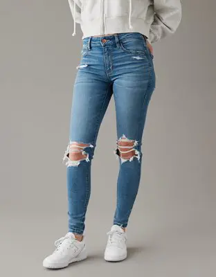 American Eagle Next Level Ripped High-Waisted Jegging. 1