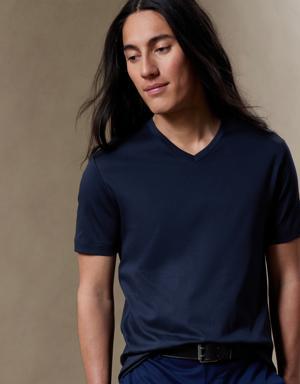 Luxury Touch V-Neck T-Shirt blue
