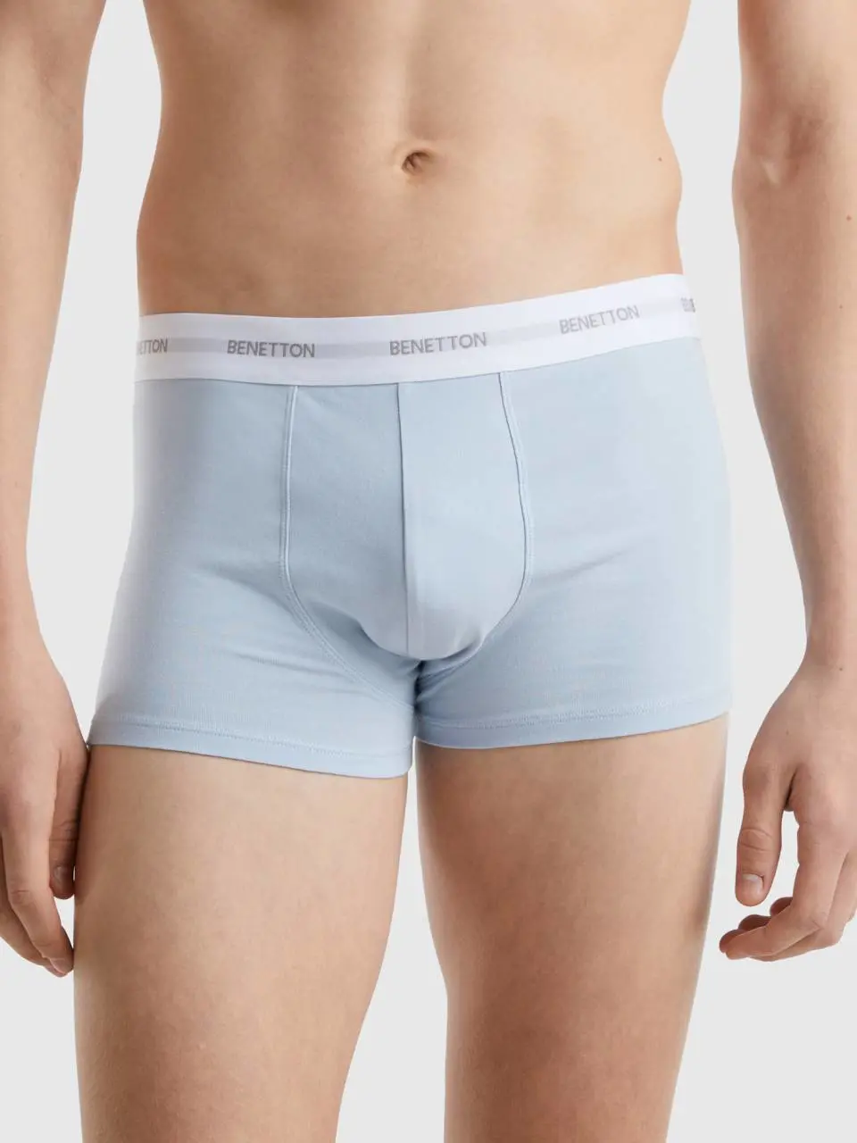 Benetton sky blue boxers in stretch organic cotton. 1
