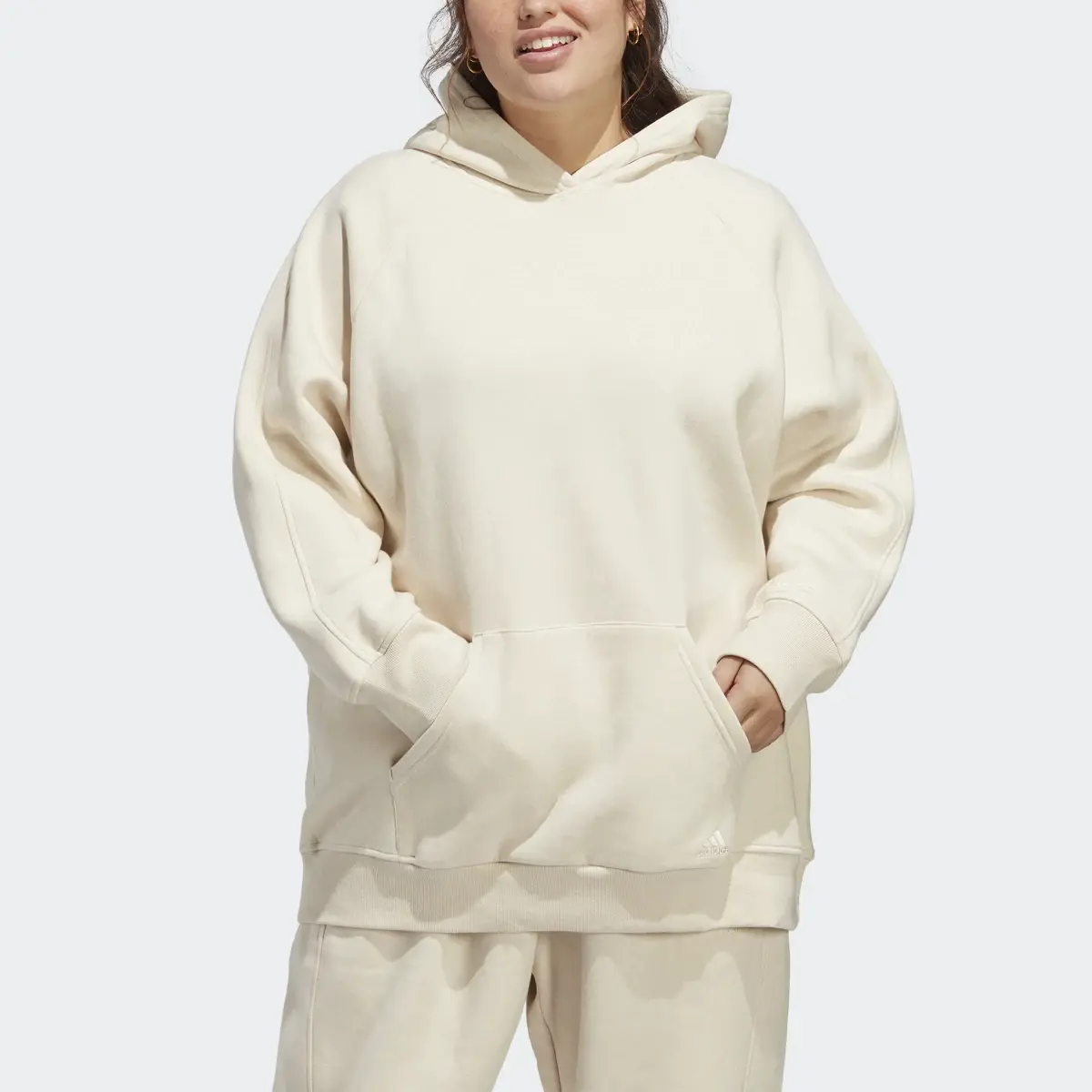 Adidas ALL SZN Fleece Boyfriend Hoodie (Plus Size). 1