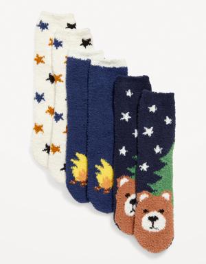 Old Navy Cozy Crew Socks 3-Pack for Women multi