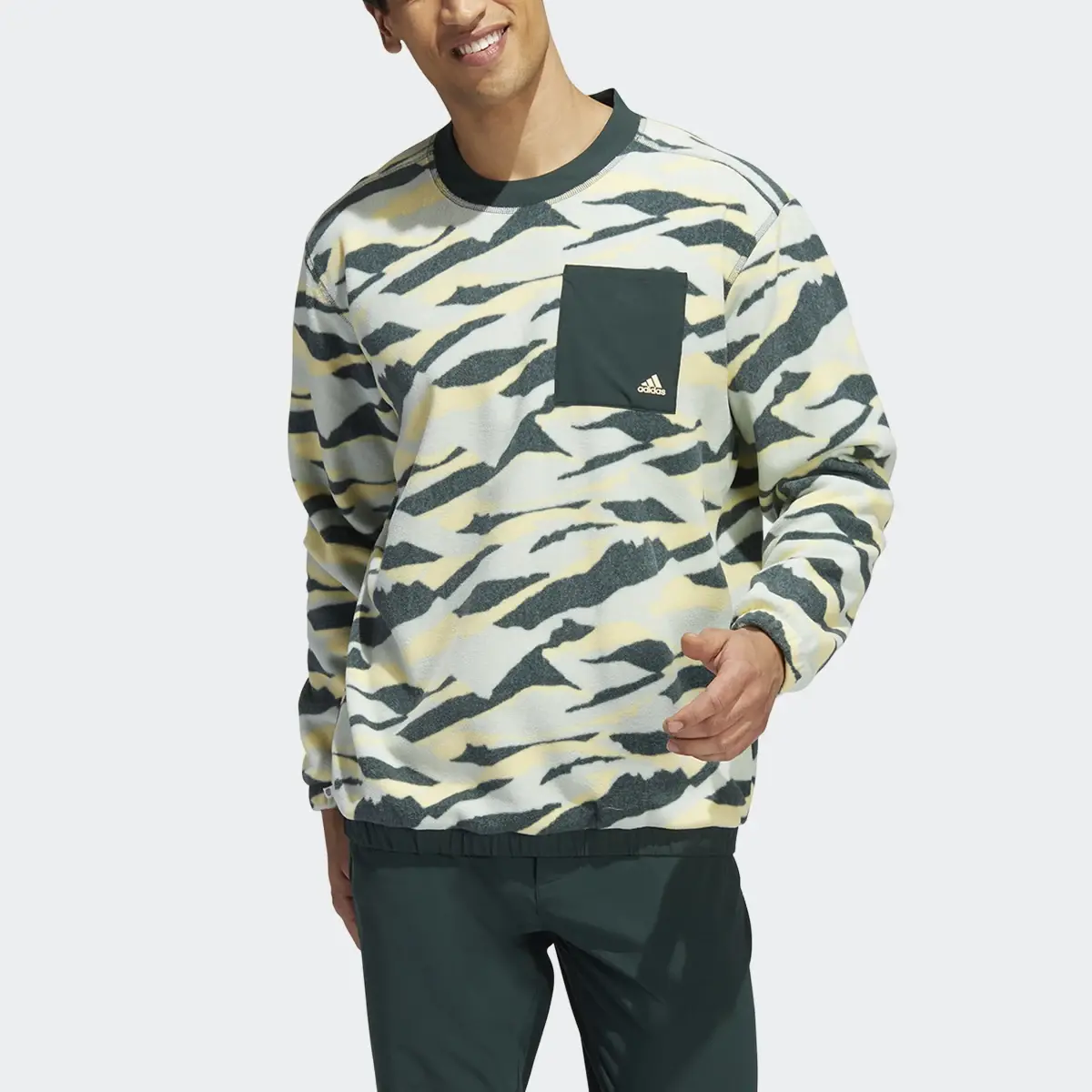 Adidas Texture-Print Sweatshirt. 1