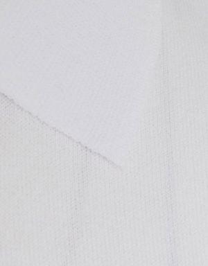 Beyaz Slim Fit Desenli Rayon Polo Yaka Triko Tişört