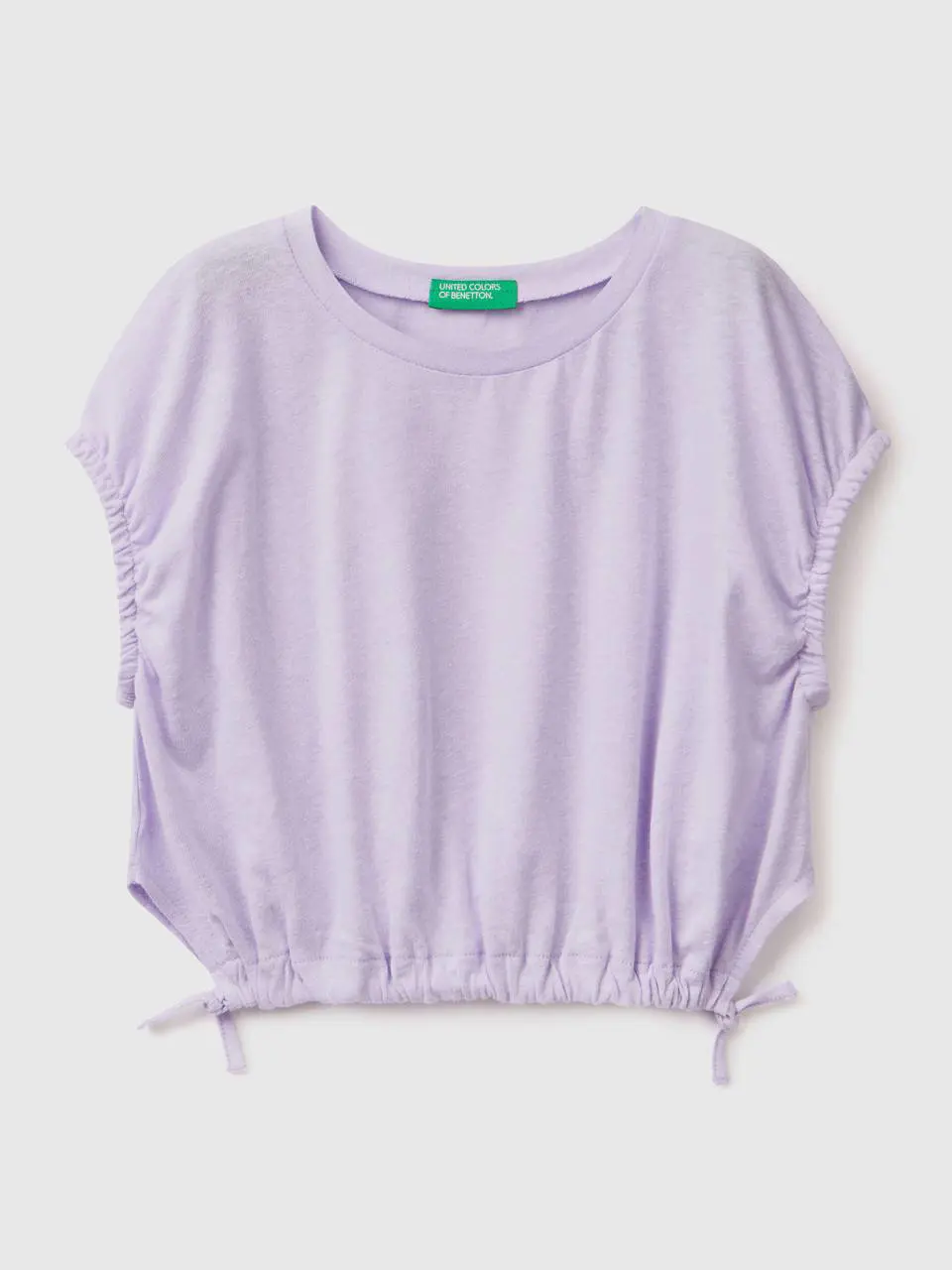 Benetton top with laces in linen blend. 1