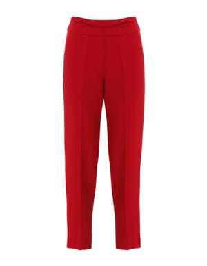 Pleated Detailed Red Carrot Trousers