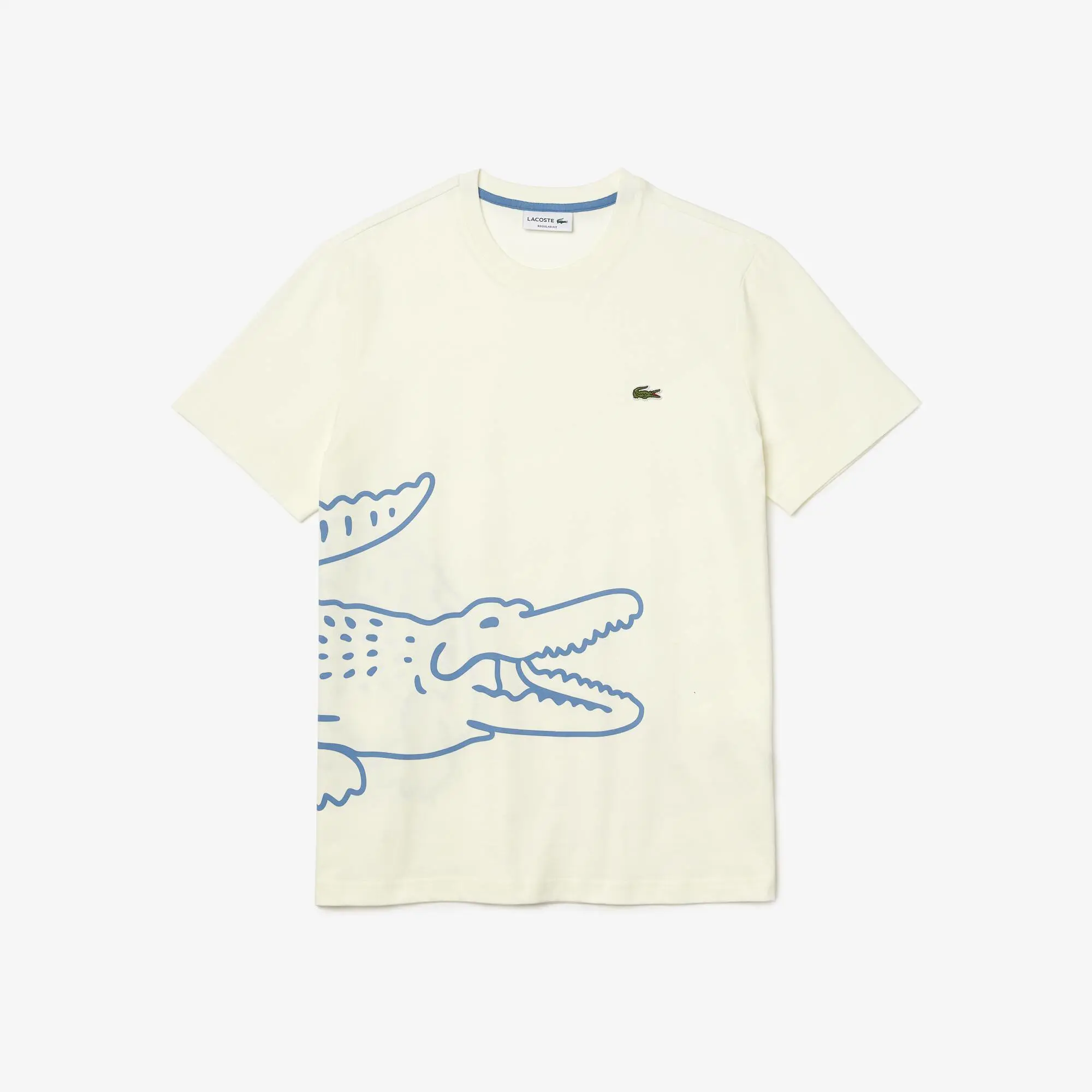 Lacoste Men’s Crew Neck Crocodile Print Organic Cotton T-shirt. 2