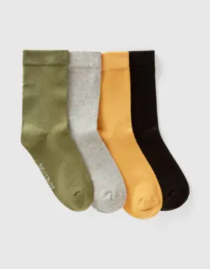 sock set in organic stretch cotton blend