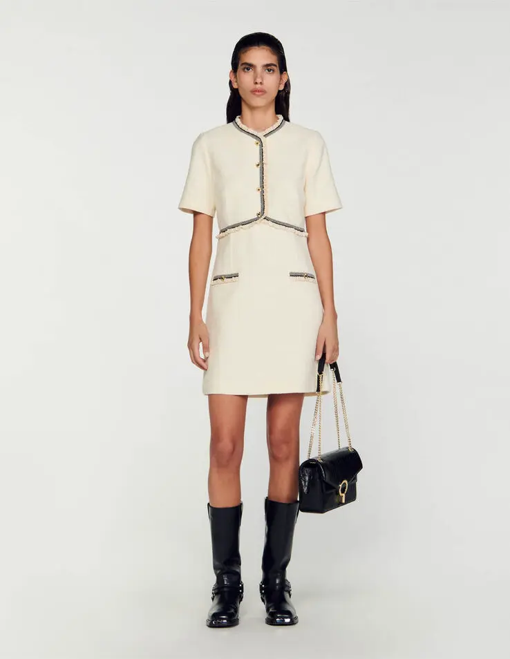 Sandro Short tweed dress Login to add to Wish list. 1