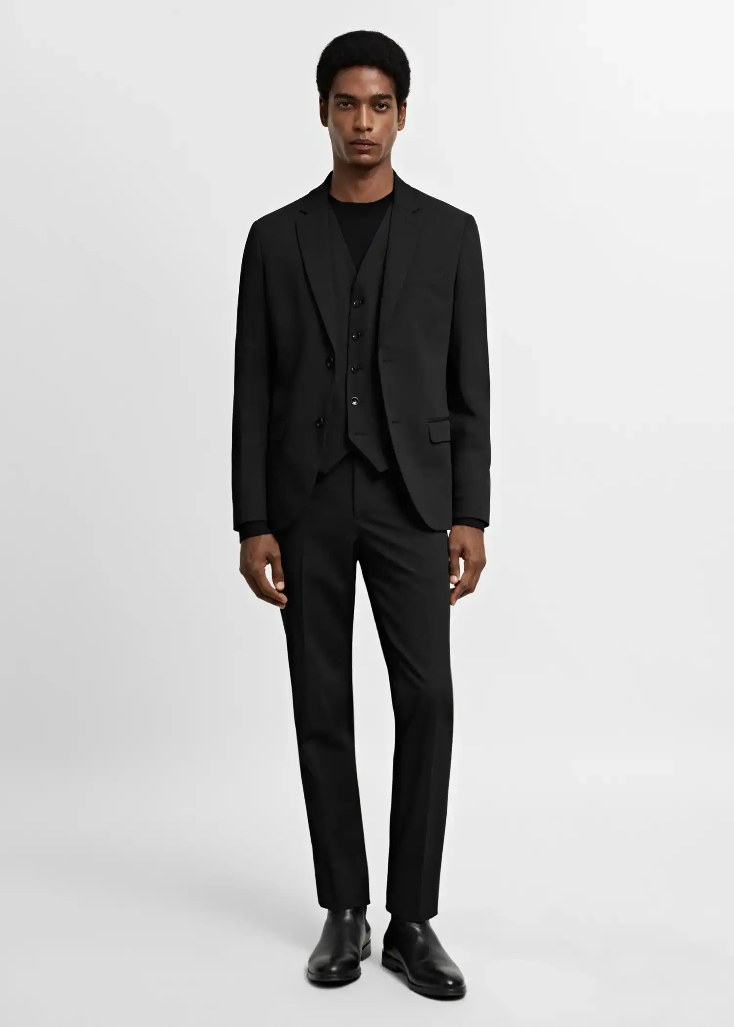 Mango Super slim-fit stretch fabric suit waistcoat. 2