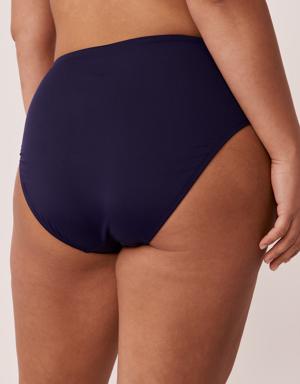 COLOURFUL Shirred High Waist Bikini Bottom