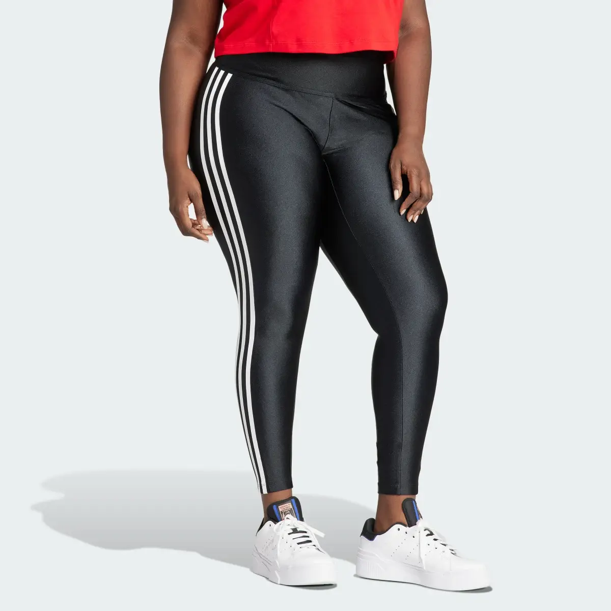 Adidas 3-Stripes Leggings (Plus Size). 3