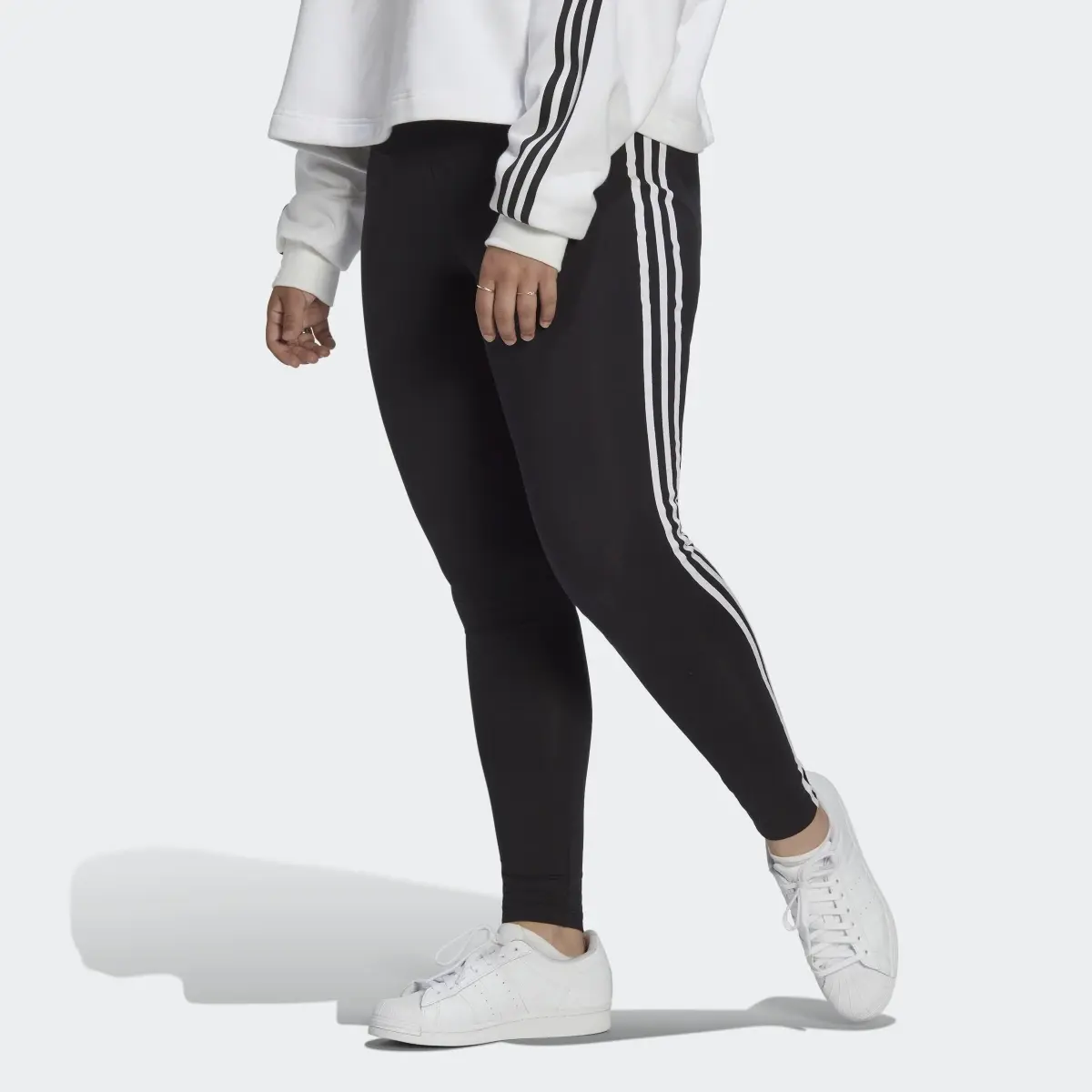 Adidas Adicolor Classics 3-Stripes Leggings (Plus Size). 1