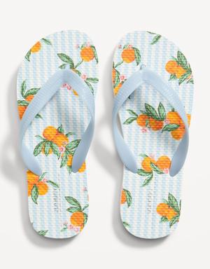 Printed Flip-Flop Sandals for Girls (Partially Plant-Based) orange