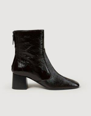 Cracked leather ankle boots Login to add to Wish list