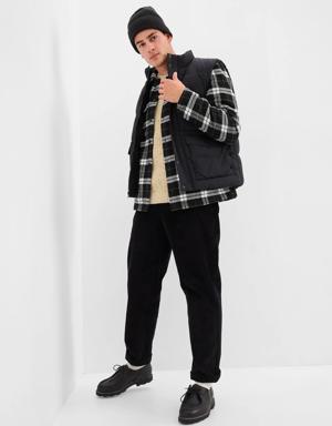 Wide Wale Relaxed Corduroy Pants black
