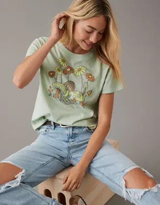 American Eagle Graphic Baby Tee. 1