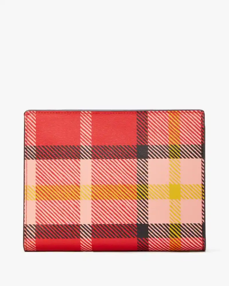 Kate Spade Morgan Museum Plaid Gusseted Wristlet. 3