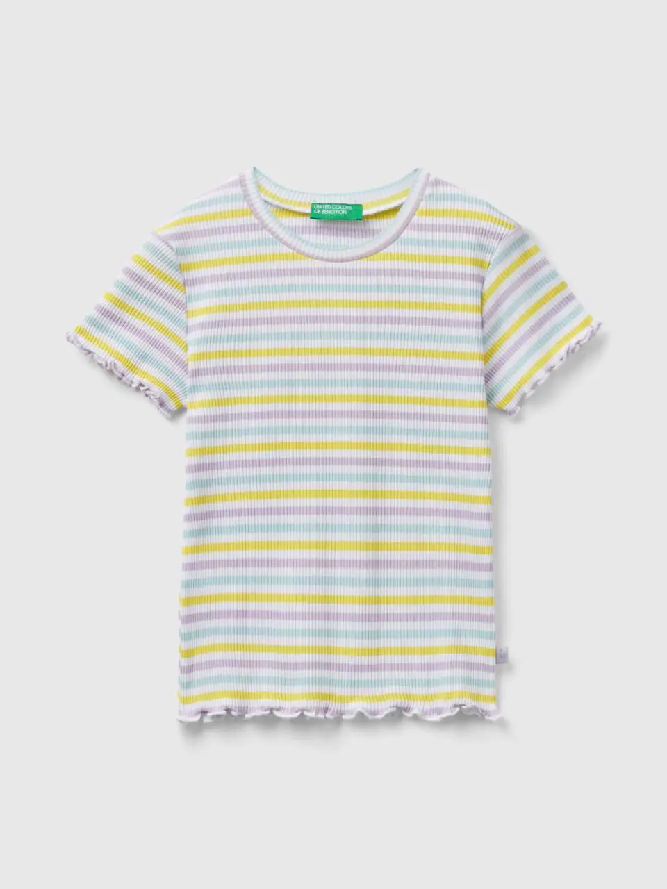 Benetton striped stretch cotton t-shirt. 1