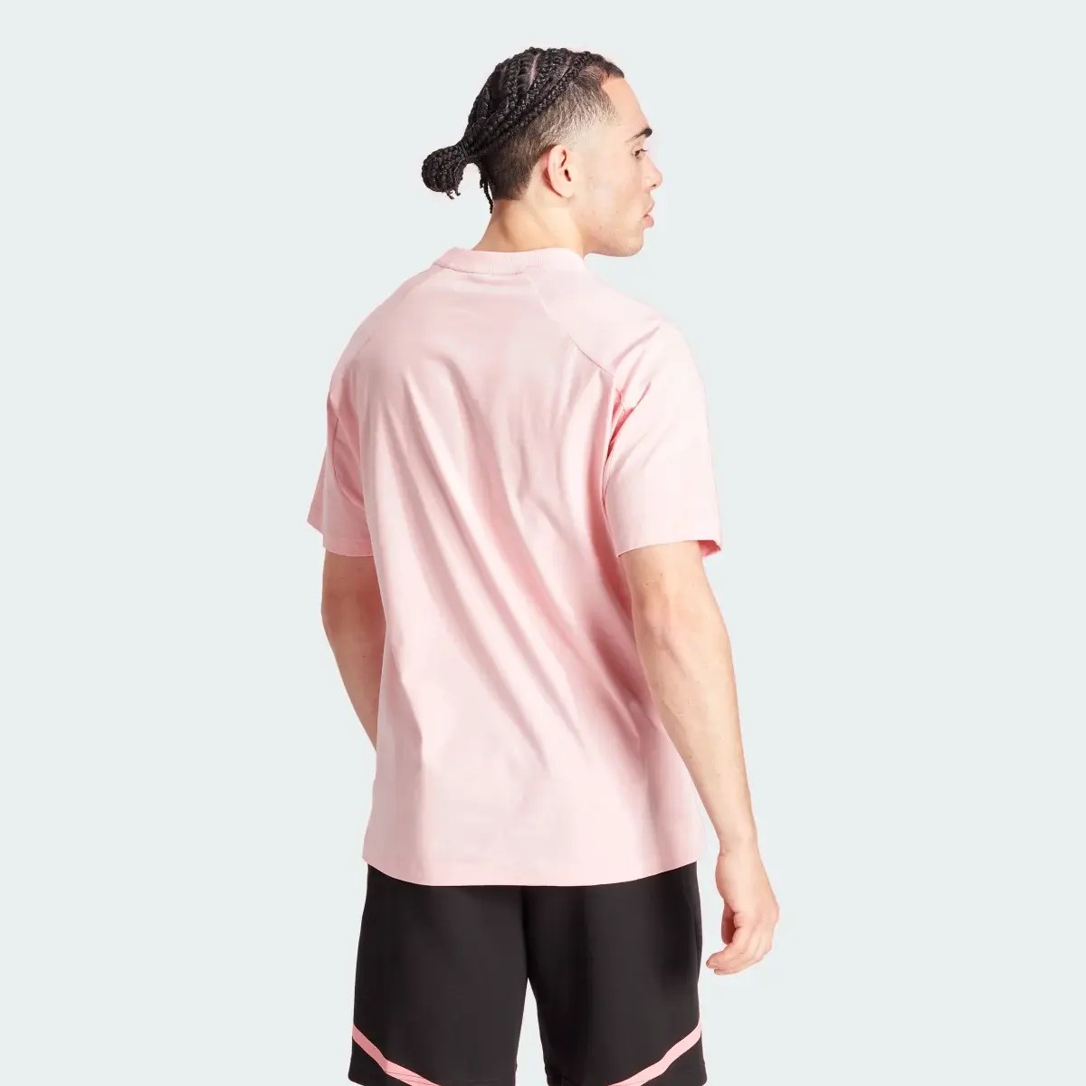 Adidas Inter Miami CF Designed for Gameday Travel T-Shirt. 3