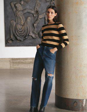 Moda Tutkusu Yıpratmalı Jean Pantolon