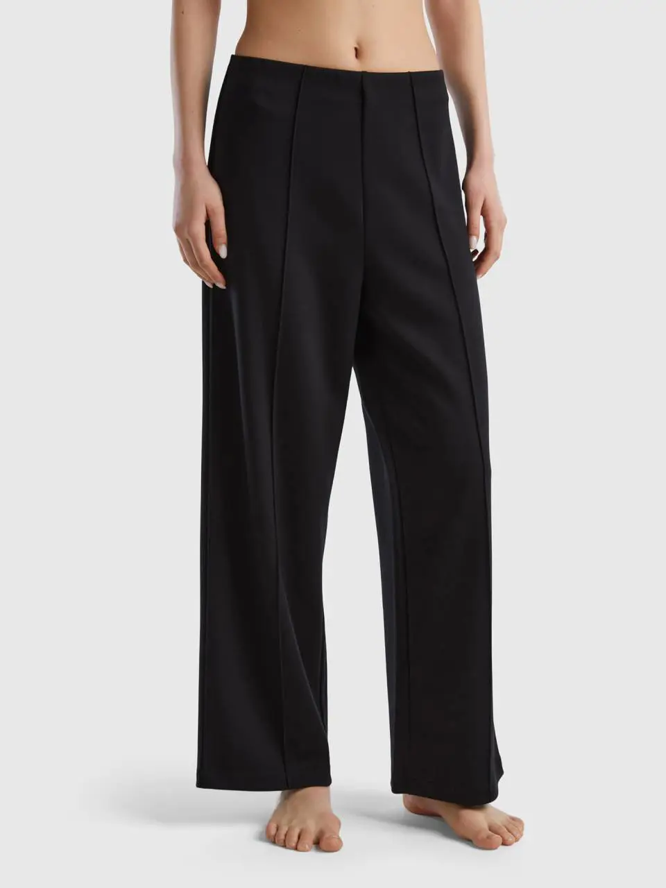 Benetton high-waisted palazzo trousers. 1