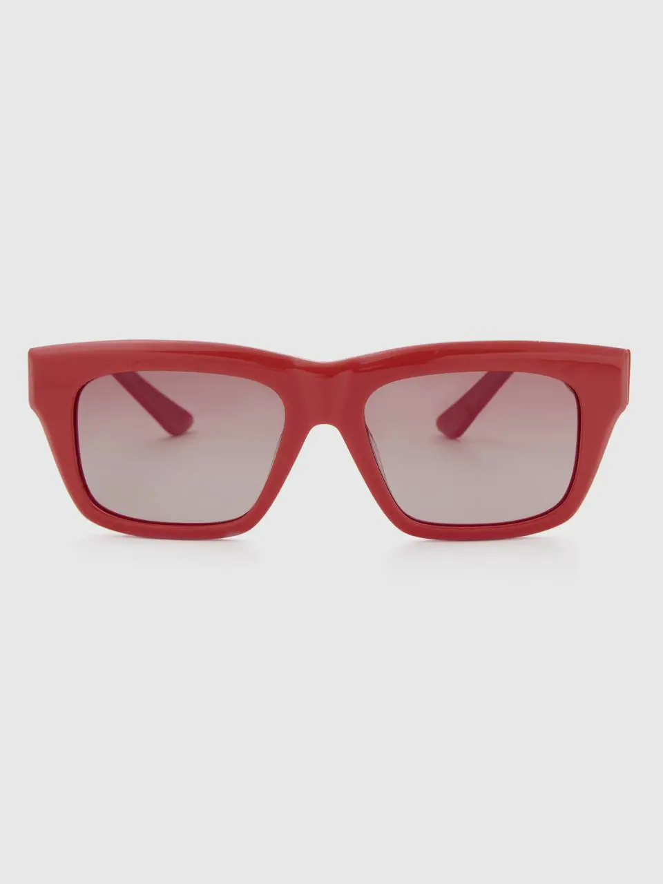 Benetton red rectangular sunglasses. 1