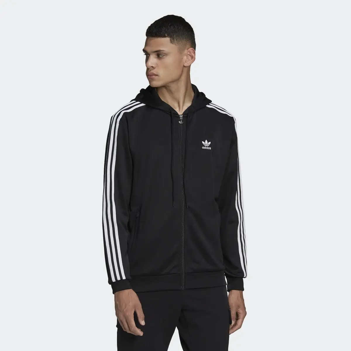 Adidas Adicolor Classics Hooded Full Zip Track Jacket. 2