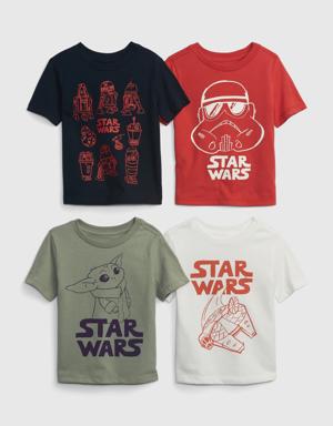 babyGap &#124 Star Wars&#153 Organic Cotton Graphic T-Shirt (4-Pack) black