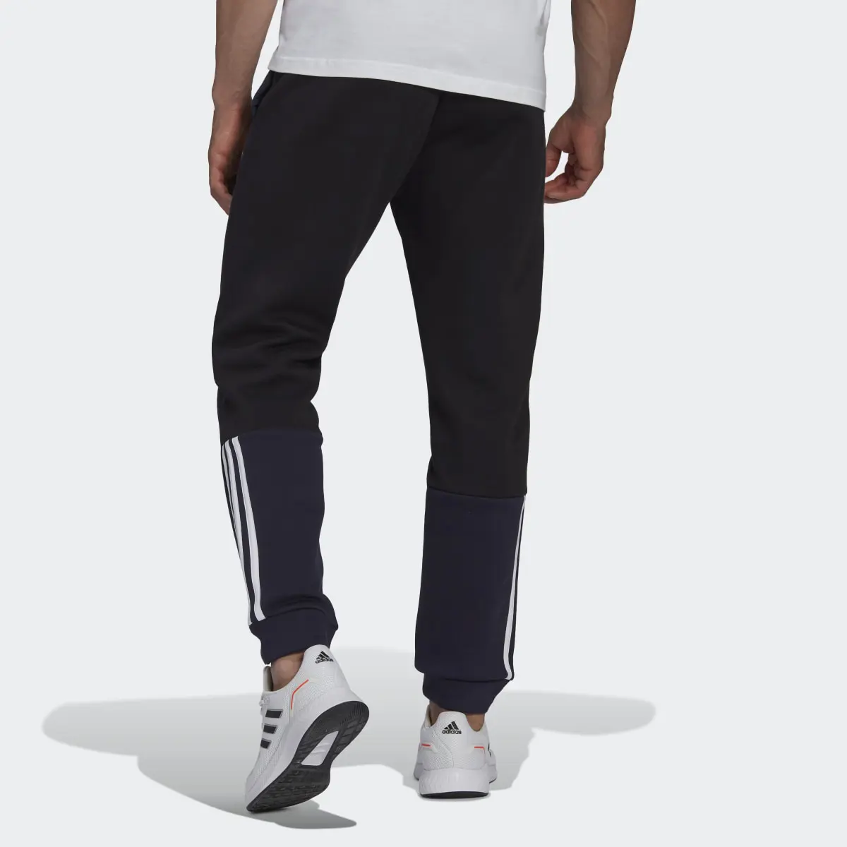 Adidas Essentials Colorblock Fleece Joggers. 2