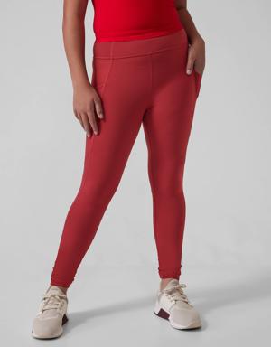 Athleta Girl High Rise Stash Your Treasures Tight red