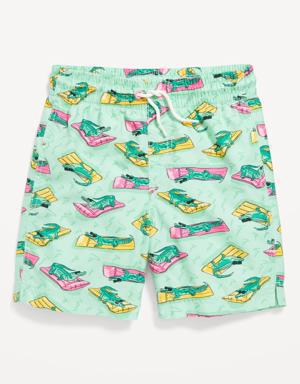 Old Navy Printed Swim Trunks for Boys pink