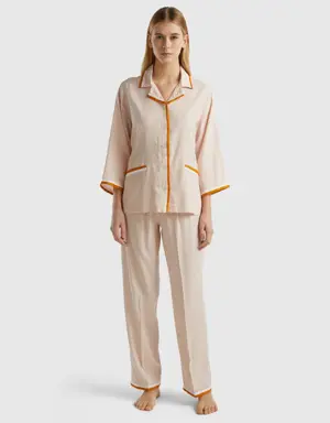 monogram pyjamas in sustainable viscose