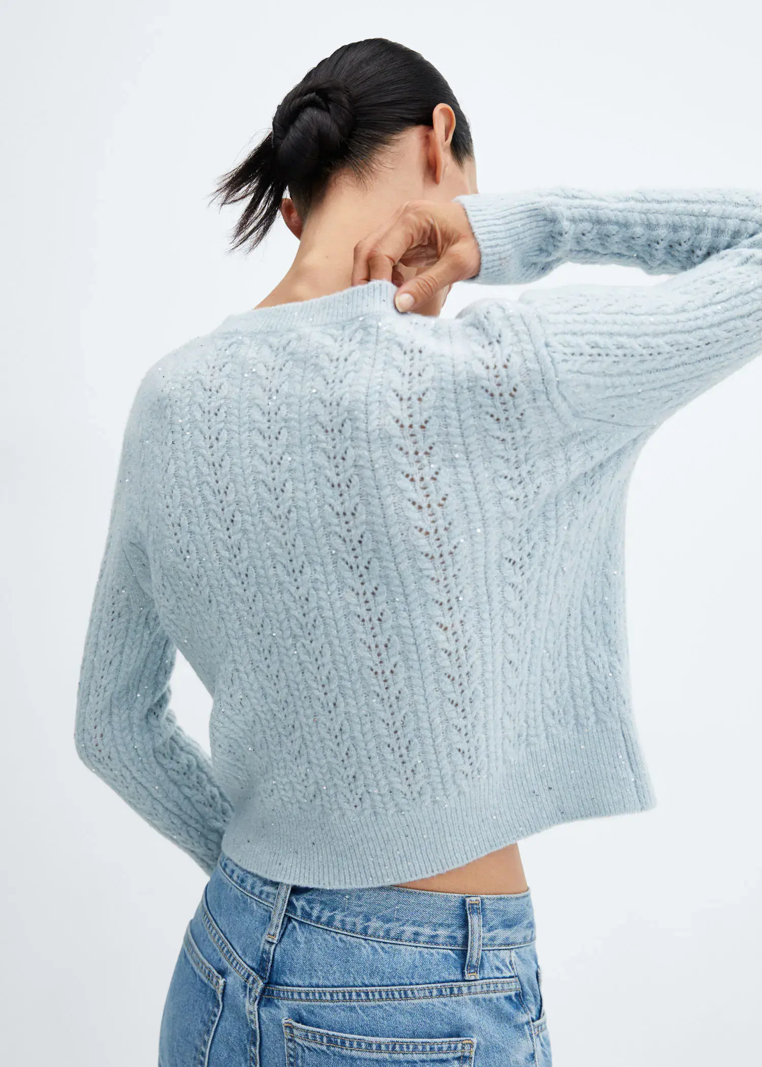 Mango Knit paillette sweater. 3