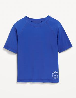 Old Navy Unisex Logo Rashguard Swim Top for Toddler blue