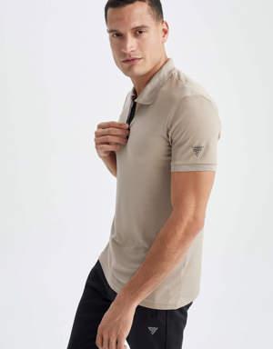 Defacto Fit Slim Fit Fermuarlı Polo Yaka Tişört. 3 Defacto Fit Slim Fit Fermuarlı Polo Yaka Tişört. 3