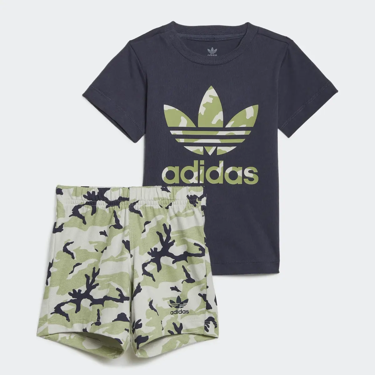 Adidas Camo Shorts and Tee Set. 2