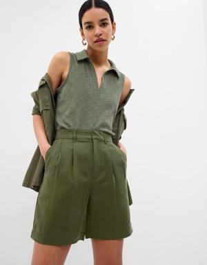 Gap SoftSuit Pleated Shorts green