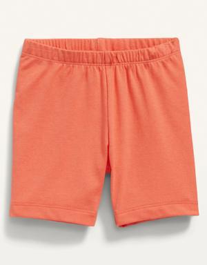 Jersey-Knit Biker Shorts for Toddler Girls orange