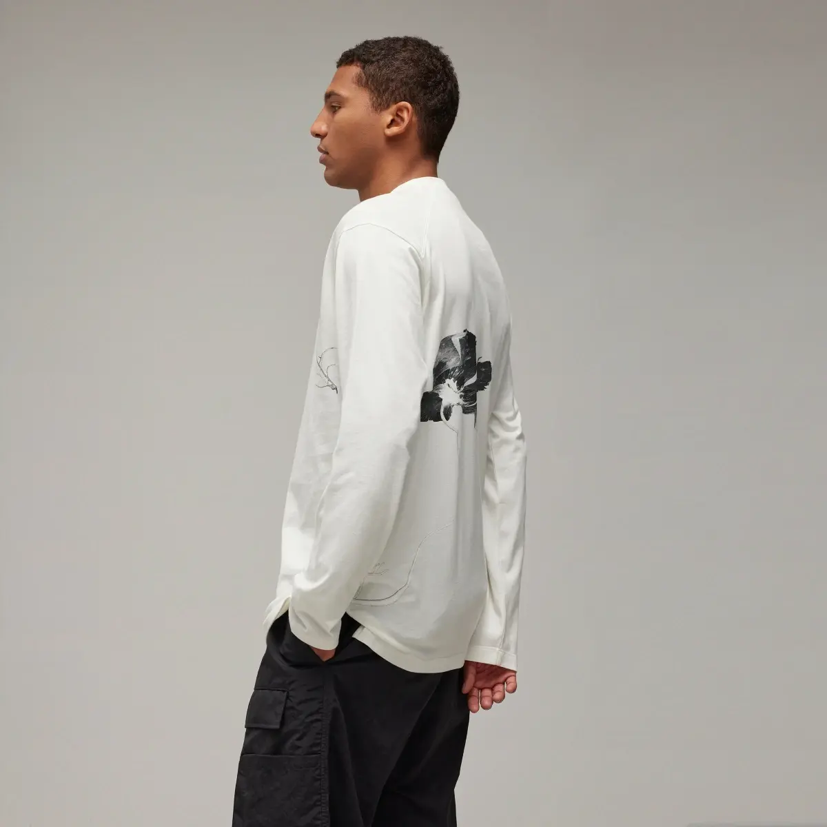 Adidas Y-3 Graphic Long Sleeve Tee. 2