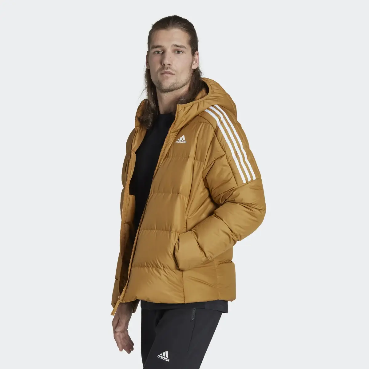 Adidas Essentials Midweight Down Hooded Jacket. 2