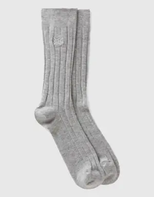 socks in cashmere blend