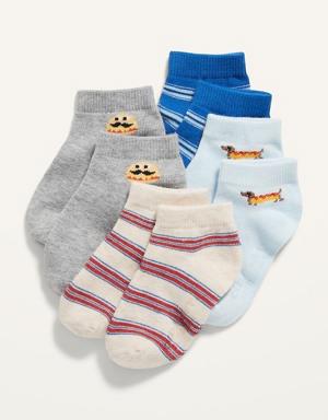 Unisex 4-Pack Ankle Socks for Toddler & Baby