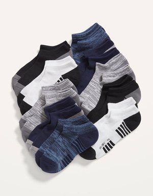 Gender-Neutral Go-Dry Ankle Socks 10-Pack for Kids