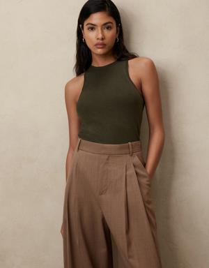 Milano Sweater Tank with Silk + Cashmere green