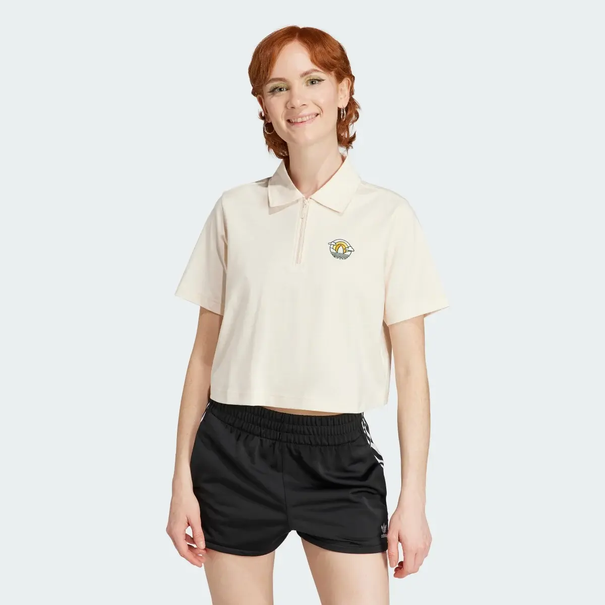 Adidas Cropped Polo Shirt. 2