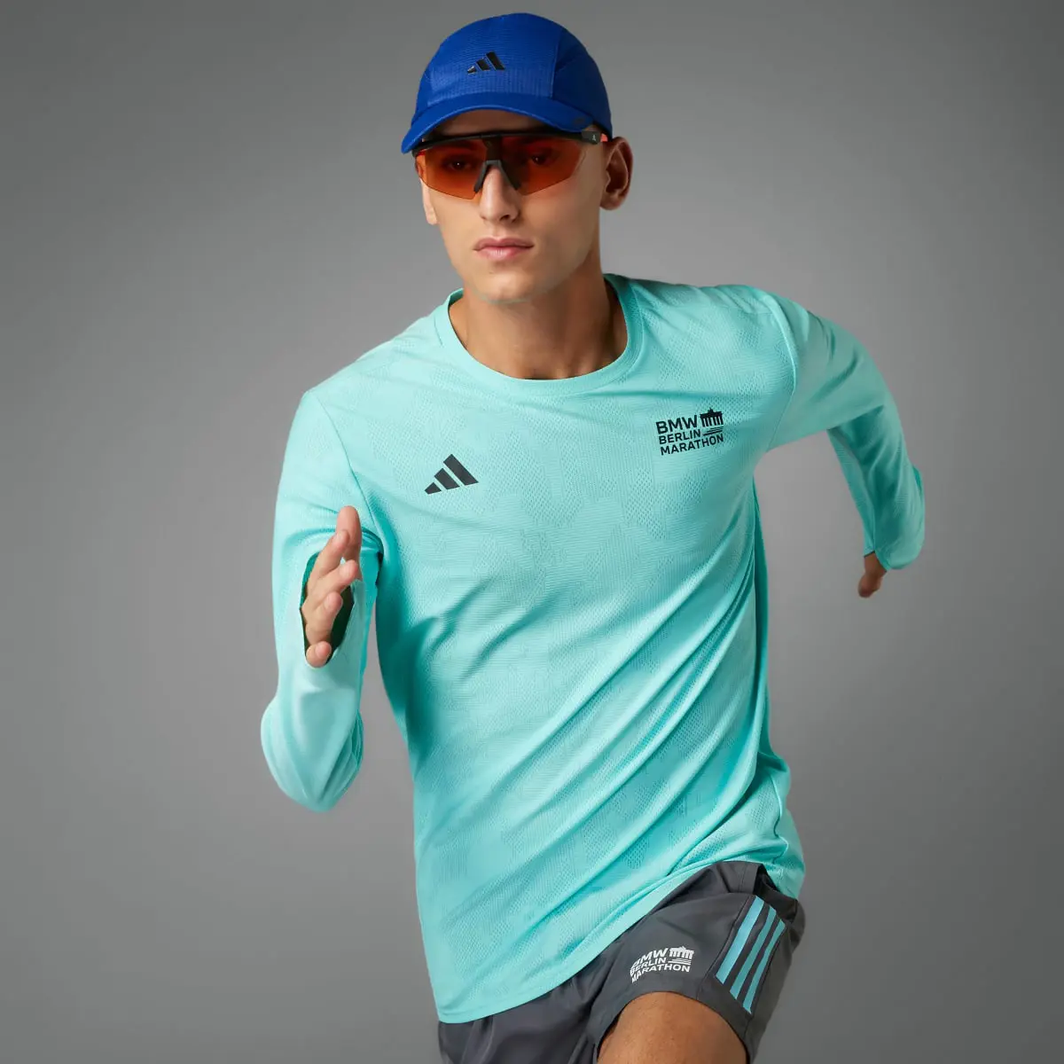 Adidas BMW BERLIN-MARATHON 2023 Made to Be Remade Long-Sleeve Top. 1