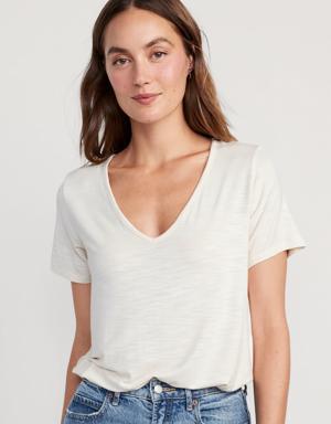 Luxe V-Neck T-Shirt white