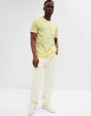 Gap 100% Organic Cotton Pocket T-Shirt yellow