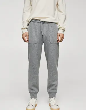 Wool-blend jogger pants