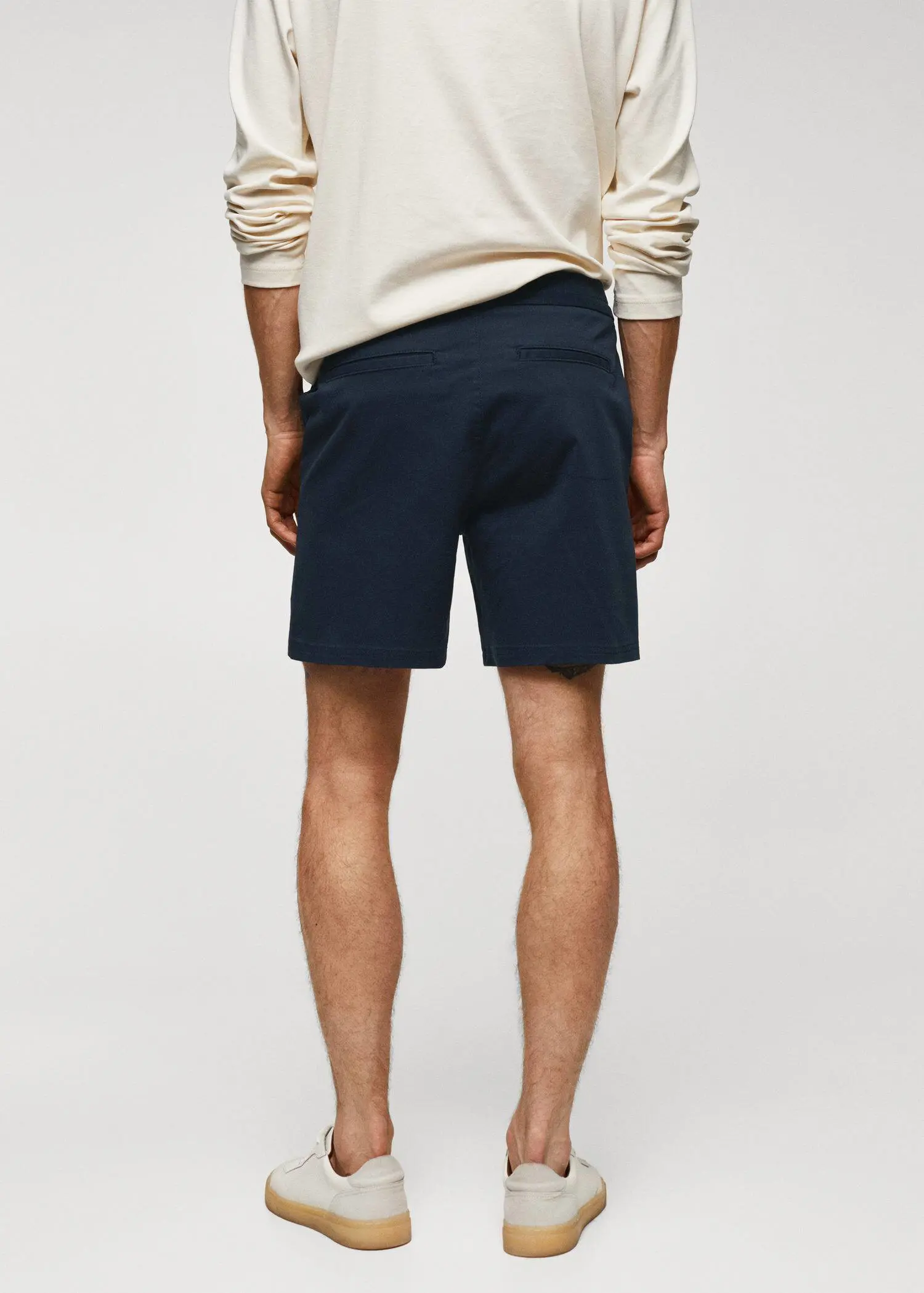 Mango Cotton shorts with drawstring. 3